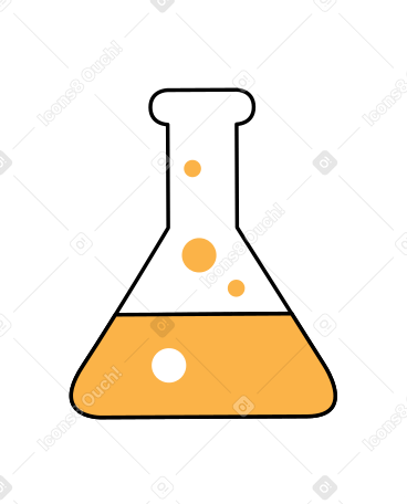chemistry flask card PNG, SVG