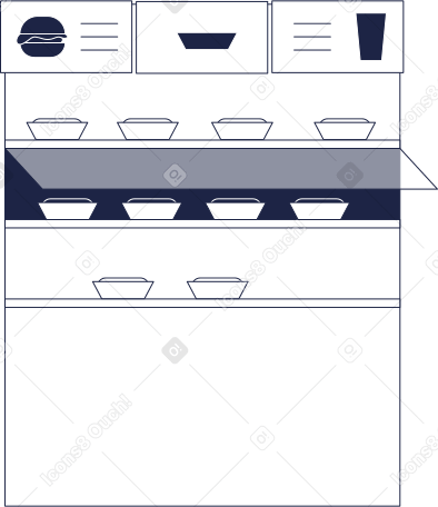 self service terminal with fast food PNG, SVG