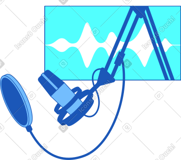 Frame with microphone PNG, SVG