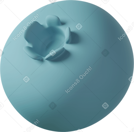 3D Blueberry Illustration in PNG, SVG