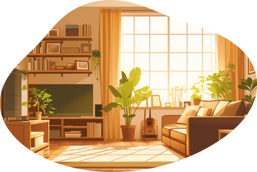 Modern living room background PNG, SVG