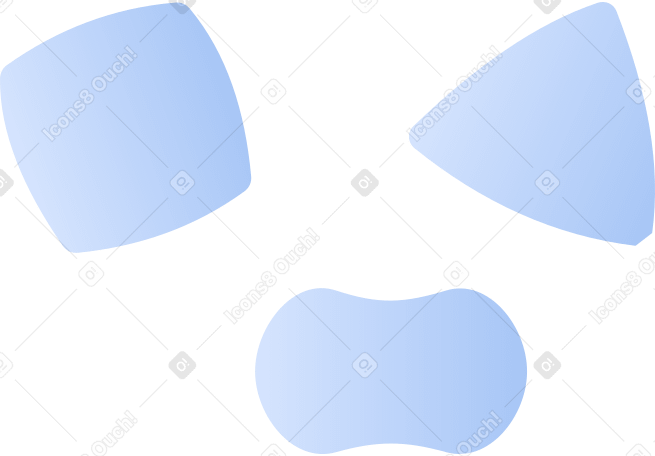 blue shapes Illustration in PNG, SVG