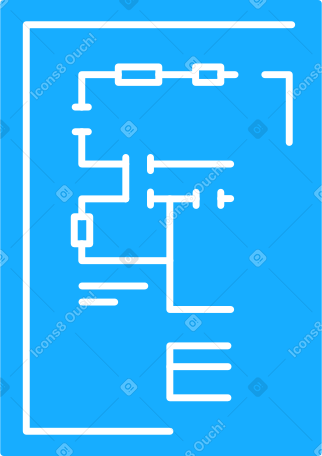 blue print plan Illustration in PNG, SVG