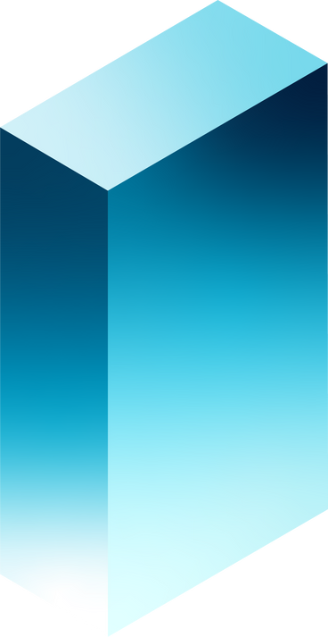 blue isometric parallelepiped  PNG, SVG