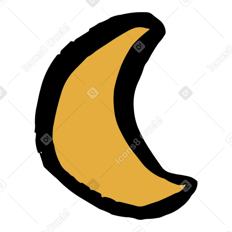 crescent moon PNG, SVG