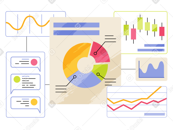 Web analytics on dashboard PNG, SVG