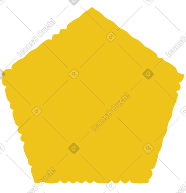 Yellow pentagon PNG, SVG