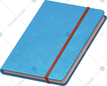 Blue notebook PNG, SVG