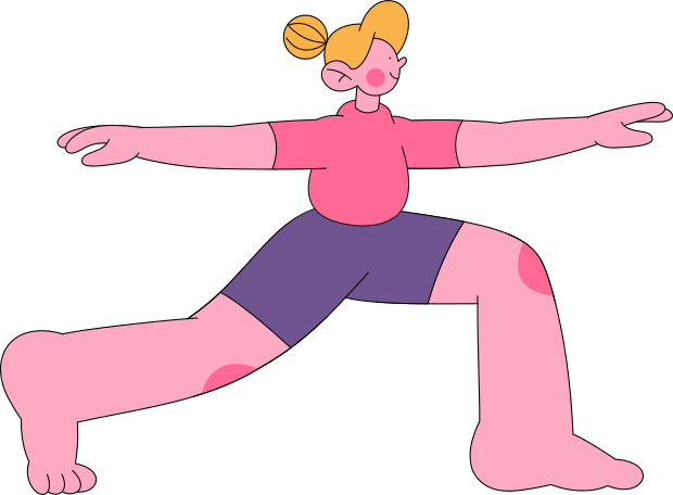 Illustration fille de yoga aux formats PNG, SVG