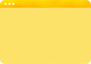 Yellow browser window PNG, SVG