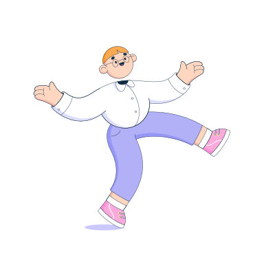 Boy running animated illustration in GIF, Lottie (JSON), AE