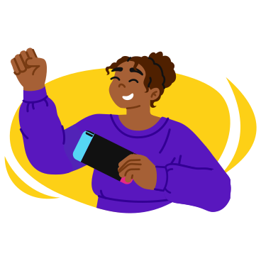 Young woman playing video games PNG, SVG