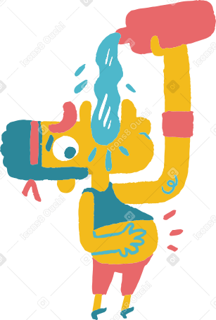 man drinking Illustration in PNG, SVG
