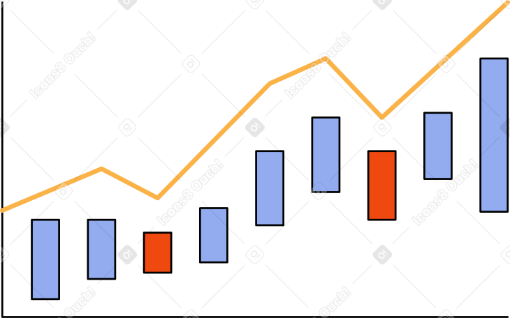 investment graph Illustration in PNG, SVG