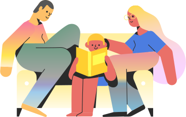 family on couch PNG, SVG