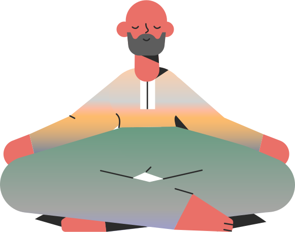 meditating man в PNG, SVG