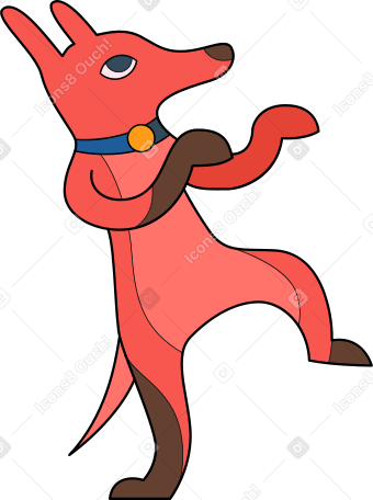dog dance Illustration in PNG, SVG