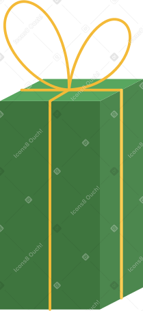 зеленый подарок в PNG, SVG