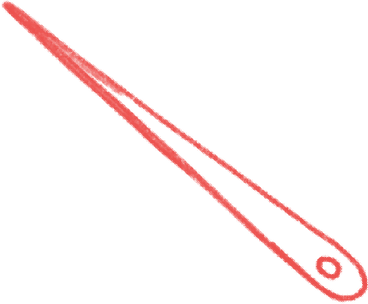 red embroidery needle PNG, SVG