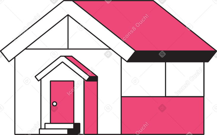 pequeña casa residencial PNG, SVG