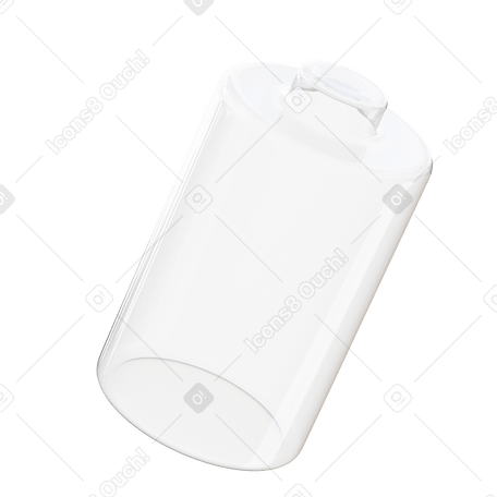 3D empty battery side view PNG, SVG