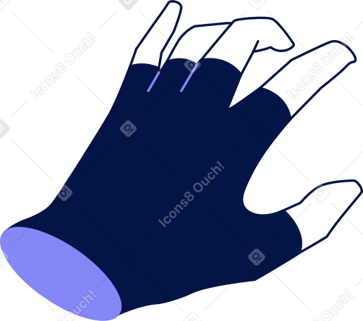 Mão na luva sem dedos PNG, SVG