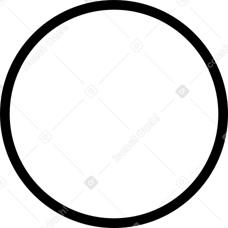 White Circle With Black Stroke のpngとsvgでのイラスト