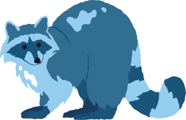 Raccoon standing PNG, SVG