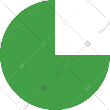 Pie chart green PNG, SVG