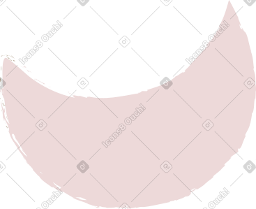 Pink crescent PNG, SVG