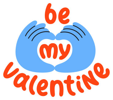 hand and lettering be my valentine PNG, SVG