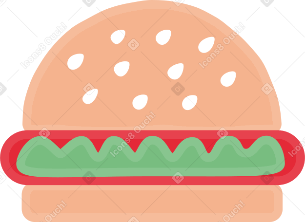 hamburger Illustration in PNG, SVG