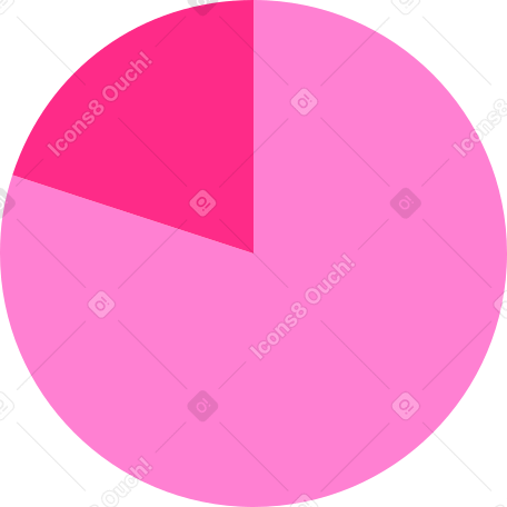 grafico a torta rosa PNG, SVG