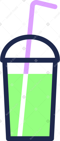 cup with a straw PNG, SVG