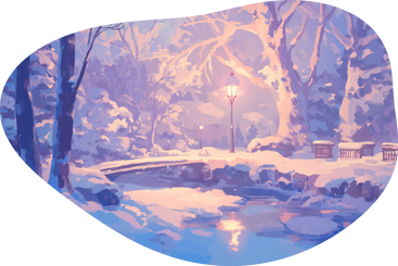 Winter park background PNG, SVG