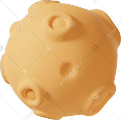 3D planet yellow PNG, SVG