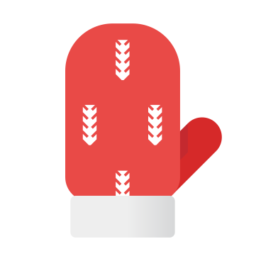 christmas mitten PNG, SVG