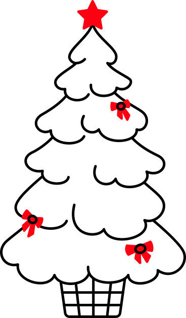 White Christmas tree PNG, SVG
