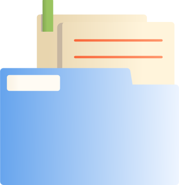 blue folder with papers PNG, SVG