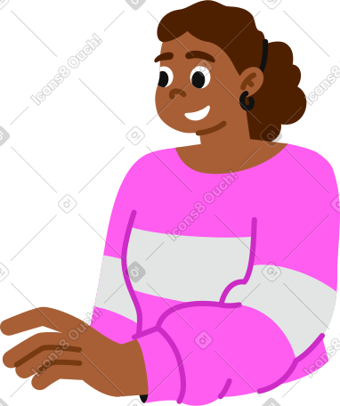 拿着东西的年轻女人 PNG, SVG