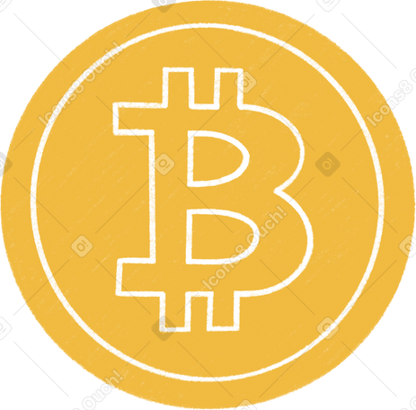 yellow bitcoin PNG, SVG