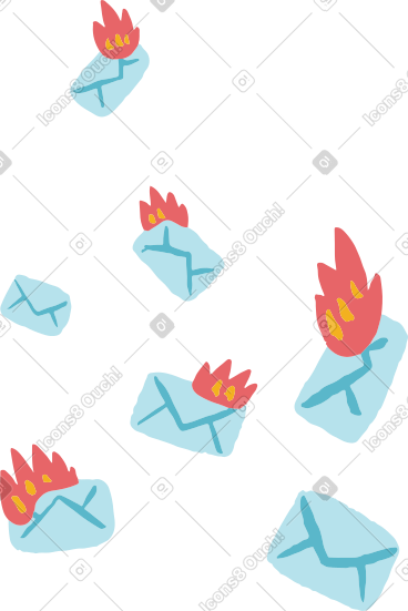 Burning letters PNG, SVG