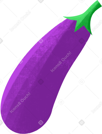 long purple eggplant Illustration in PNG, SVG
