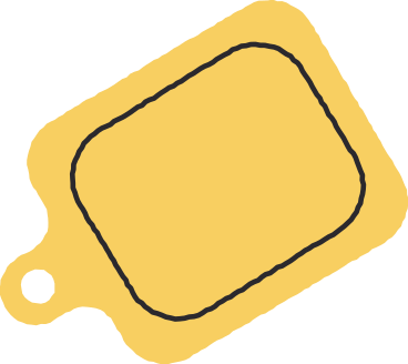 Planche à découper jaune PNG, SVG