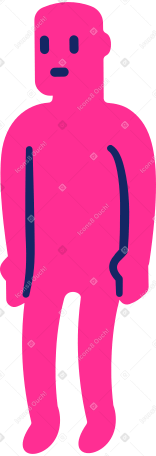man with pink skin naked PNG、SVG