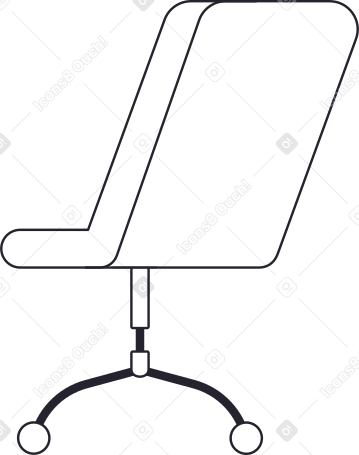 white office chair from back PNG, SVG