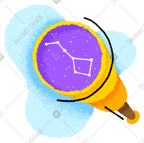 Searching something using telescope PNG, SVG