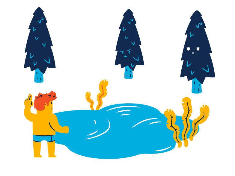 Forest lake Clipart illustration in PNG, SVG
