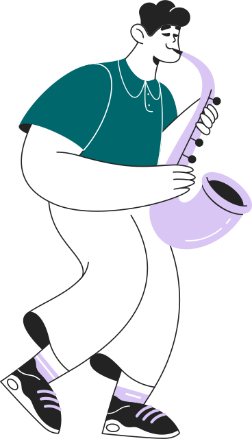 man playing the saxophone PNG, SVG