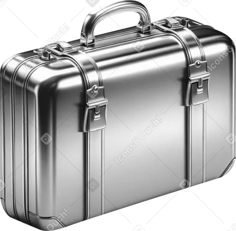 chromed luggage PNG, SVG